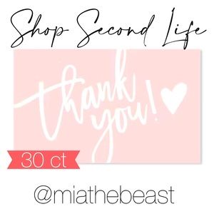 📦3/$20 mix & match📦 Thank you cards - Pink Thank You heart Script - 25 pack